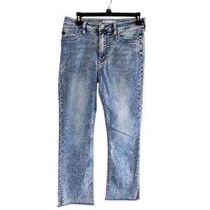 KanCan Estilo Mid Rise‎ Distressed Slit  Ankle Jeans Size 28 Stretch Denim